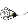 Eglo lampada da tavolo Tarbes, lampada da tavolo in look retrò vintage a uno punto luce, lampada da comodino in acciaio, nero, presa E27, interruttore incl