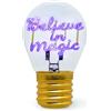 Legami - Lampada da Tavolo a forma di Lampadina, Ricaricabile con Cavo USB, Senza Fili, Bulb Fiction, Tema Believe in Magic, 6.8 x 10.3 cm
