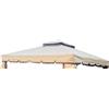FP-TECH Copertura Ricambio Telo Camino per Gazebo da Giardino Antipioggia PVC 3X3 O 3x4 (Telo 3x4)