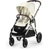 CYBEX Passeggino Gold GAZELLE S, dalla nascita a circa 4 anni, max. 22 kg (modalità singola) / 2x 22 kg (modalità duo), sistema all-in-1 con 20+ configurazioni, Seashell Beige
