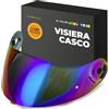 Everalo Visiera Compatibile con Xlite X803 - X802 - X802r - X802rr - X702 - X661 - X603 - Xsf 02 (Iridium Cromo)