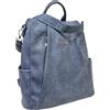 COVERI COLLECTION Zaino casual in ecopelle PU sistema antifurto, convertibile in borsa a tracolla con 2 tasche frontali, ideale per il lavoro, l'università... Art.5090-5 Prodotto Originale Coveri (CELESTE)