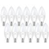 ANTELA Lampada LED E14 Lampadina 5W 470LM 4000K bianco neutro sostituisce lampada a risparmio energetico a candela C37 da 50W, non dimmerabile, 12Pezzi