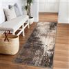 BEIMO Tappeto Salotto Pelo Corto, Moderno Tappeto Camera Da Letto, Tappeti Antiscivolo Lavabile, Tappeti Astratto per Corridoio, Soggiorno, Sala, Cameretta, Marrone, 80x150cm