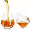 Hanobe Bicchieri Whisky Bicchieri Acqua Vetro Set di 2 Bicchieri Rum del Diamante Bicchieri di Cristallo Inclinati Geometrici Unici del Vino Rock Lowball Beve Tazze di Vetro Della Barra 10oz Chiaro