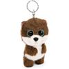 NICI 62195 Glubschis Olly Portachiavi a Forma di lontra, Compagno Fedele per Lo Zaino o la Borsa di Grandi e piccini, 9 cm, Marrone, Colore
