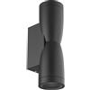 Applique Conica a Clessidra Bidirezionale IP65 GU10 - Nera