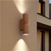 Applique Conica a Clessidra Bidirezionale IP65 GU10 - Corten
