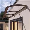 Geovne Tettoia Pensilina da Esterno,Pensilina Tettoia per Porta,Pensilina Ingresso per Trasparente,Pensilina per Copertura in PC,per Porta o Finestra Impermeabile e Anti-UV (45x300cm/18x118)