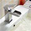Nes Home Origin Waterfall - Miscelatore per lavabo e scarico cromato
