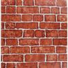 JOLIHOME Carta da Parati Vintage Rosso Mattone Pellicola Vinilica Autoadesiva Impermeabile Adesivo Murale Staccare e Attaccare Carta a Contatto per Soggiorno Camera da Letto 44x500cm