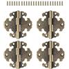 Cimown Cerniere antiche - Cerniere in ottone retrò con - Cerniere decorative - Cerniere antiche pieghevoli in bronzo - Cerniere per porte,Adatto per mobili, porte, armadi (Cerniera rotonda)