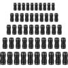 HAXIHA 50 Pezzi Connettore Pneumatico 4mm/6mm/8mm/10mm/12mm Raccordi Rapidi Aria Compressa,Push Per Collegare kit di Raccordi,Raccordo Diritto Pneumatico per Connessione Rapida di Tubi dell'aria Nero