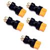 LINSYRC 5-Pack Adattatore Connettore Femmina XT60 a Connettore Maschio Spina-T Deans per RC Car Plane Lipo Batteria ESC (Senza Filo)