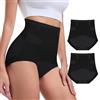 WANAFREE Mutande Donna Vita Alta con Effetto Modellante Pancia Piatta Intimo Contenitivo Post Parto, Slip Donna con Rinforzi Anti-Rotolamento Design per Addominali Piatti(Grey+Khaki,XXL)