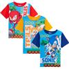 Sonic The Hedgehog Confezione da 3 T-Shirt Ragazzi (Pacco da 3) 9-10 Anni
