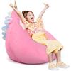 decalsweet Poltrona a Sacco per Bambini, Extra Morbido di Grandi Dimensioni Pouf di Peluche Bean Bag con Cerniera per Ragazzi Ragazze, Sacco di Fagioli per Vestiti, 80×76×63cm Unicorno Rosa (Solo Copertura)