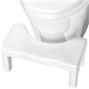 Chiluxendo Sgabello Bagno(Bianco), Fisiologica Wc Adulti Sgabello per Cacca Poggiapiedi per Defecare, Sgabellino da Toilette Bambini, Plastica Poggiapiedi, Antiscivolo Allevia la Stitichezza