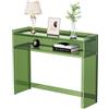 solaround Tavolino Consolle, Acrilico, Tavolo consolle Ingresso Stretta, Consolle da Divano, Scrivania, 100 x 30 x 80 cm (Verde)