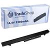 Trade-Shop Batteria agli ioni di litio ad alte prestazioni, 14,4 V/14,8 V/2200 mAh, per HP Probook 430, Probook 430 G1, sostituisce HP H6L28AA H6L28ET HSTNN-IB4L RA04