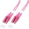 Techly Professional 102581 Cavo Fibra Ottica Multimodale OM4 LC/LC 50/125 3 m Fucsia