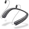 Gardway Cuffie Bluetooth 2 in 1, cuffie Bluetooth con archetto da collo con auricolari retrattili, suono stereo 3D, a prova di sudore, cuffie indossabili (nero 2025)