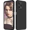 ISOI - Cover per Xiaomi Redmi Note 12 Pro 5G/Xiaomi Poco X5 Pro, Custodia Morbida in Silicone Liquido, Protezione Completa Antiurto Ultra Sottile per il Corpo - Nero