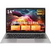 MOREPC Laptop 14,Notebook Portatile Leggero, Celeron N4120, 8GB RAM DDR4,Windows 11 Pro,Include una Pellicola Protettiva per Tastiera in Layout Italiano, Ideale per Studio e Lavoro (8GB+256G SSD)