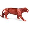 Lladrò LLADRO' Scultura Pantera Rosso Metallizzato 19x50cm Porcellana