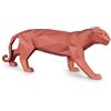 Lladrò LLADRO' Scultura Pantera Corallo Opaco 19x50cm Porcellana