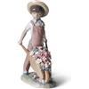 Lladrò LLADRO' Figurina Bimbo con Fiori 23x14cm Porcellana
