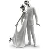 Lladrò LLADRO' Figurina Coppia Felice Anniversario Lustro Argento 32x21cm Porcellana