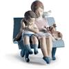 Lladrò LLADRO' Figurina Bimbi Sulla Panchina 16x15cm Porcellana
