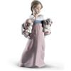Lladrò LLADRO' Figurina Bimba con Cuccioli 20x9cm Porcellana