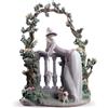 Lladrò LLADRO' Scultura Donna Dalla Balaustra 49x36cm Porcellana