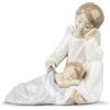 Lladrò LLADRO' Figurina Il Mio Angelo Custode Blu 14x14cm Porcellana