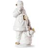 Lladrò LLADRO' Scultura E' Arrivato Babbo Natale Bianco Oro 33x17cm Porcellana