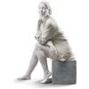 Lladrò LLADRO' Figurina Donna Un Momento di Tranquillità 37x17cm Porcellana