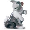 Lladrò LLADRO' Figurina Il Gatto e Il Topo 8x7cm Porcellana