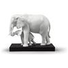 Lladrò LLADRO' Scultura Elefanti Indicando la Via Bianco 29x36cm Porcellana