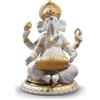 Lladrò LLADRO' Figurina Ganesha con Mridangam Lustro Oro 23x18cm Porcellana
