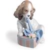 Lladrò LLADRO' Figurina Cane Sono Impaziente! 13x12cm Porcellana
