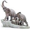 Lladrò LLADRO' Figurina Elefanti 36x40cm Porcellana