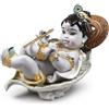 Lladrò LLADRO' Figurina Krishna On Leaf 15x21cm Porcellana