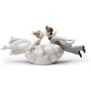 Lladrò LLADRO' Figurina Coppia Amore Nell'Aria 17x38cm Porcellana