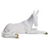 Lladrò LLADRO' Figurina Natività Asino Lustro Oro 12x22cm Porcellana