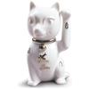 Lladrò LLADRO' Figurina Maneki Neko Lustro Argento 11x6cm Porcellana