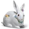 Lladrò LLADRO' Figurina Coniglio con Fiori 11x12cm Porcellana