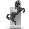 Lladrò LLADRO' Figurina Cavallo in Courbette Lustro Argento 33x22cm Porcellana