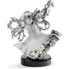 Lladrò LLADRO' Scultura Fantasia di Carnevale Edizione Limitata Lustro Argento 45x43cm Porcellana